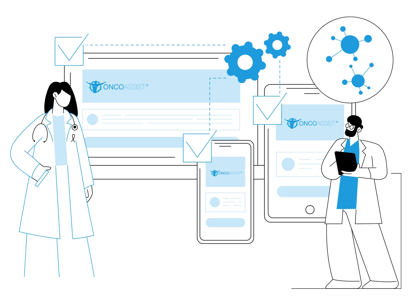 ONCOassist Doctors illustration ONCOassist Doctors illustration